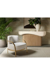Travertine Look Indoor/Outdoor Console Table by Splendido Oreste Outdoor Dining Table, alternate view 10