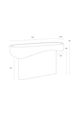 Travertine Look Indoor/Outdoor Console Table by Splendido Oreste Outdoor Dining Table, alternate view 11