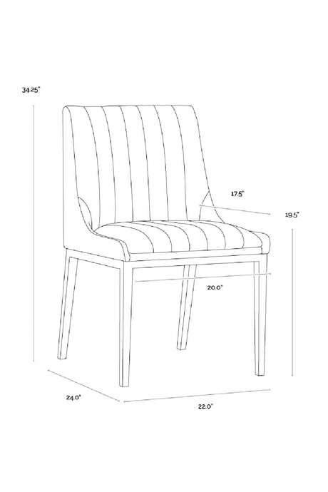 Vertical Stitched Dining Chairs (2) by Splendido Halden, alternate view 47