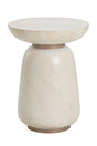Travertine Look Indoor/Outdoor End Table by Splendido Hali Side Table
