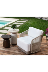 Travertine Look Indoor/Outdoor End Table by Splendido Hali Side Table, alternate view 12
