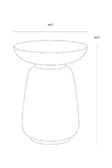 Travertine Look Indoor/Outdoor End Table by Splendido Hali Side Table, alternate view 15