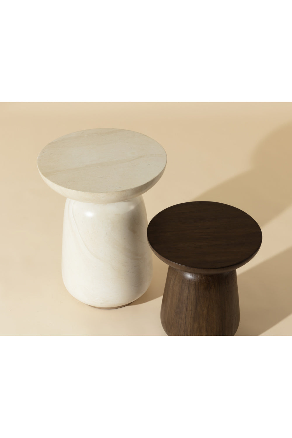 Travertine Look Indoor/Outdoor End Table by Splendido Hali Side Table, alternate view 9