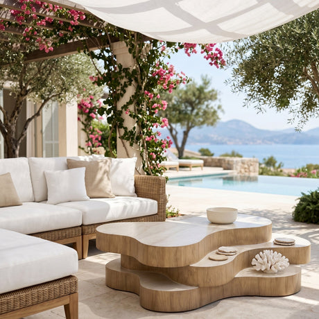 Layered Freeform Indoor/Outdoor Coffee Table by Splendido Geddes, alternate view 2