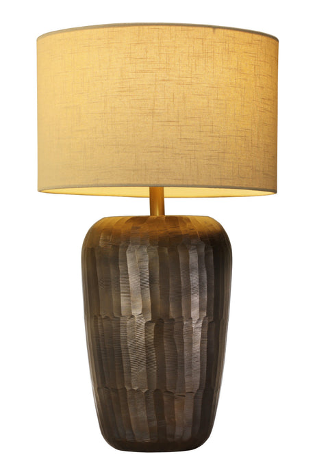 Antique Brass Drum Table Lamp by Splendido Ishani