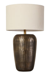 Antique Brass Drum Table Lamp by Splendido Ishani, alternate view 3