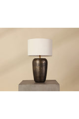 Antique Brass Drum Table Lamp by Splendido Ishani, alternate view 6