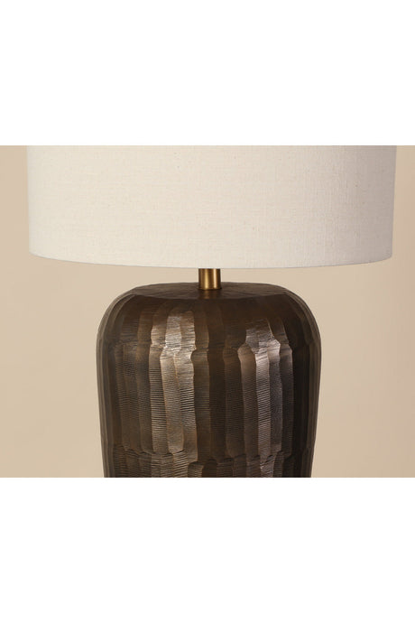 Antique Brass Drum Table Lamp by Splendido Ishani, alternate view 7