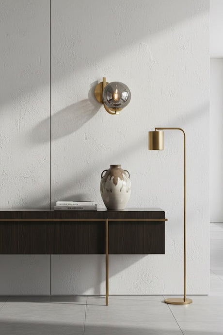 Gray Blown Glass Wall Lamp by Splendido Dionis, alternate view 2