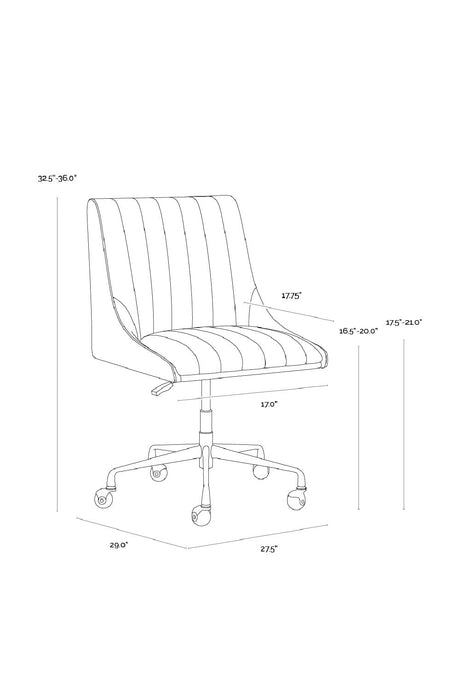 Vertical Stitched Office Chair by Splendido Halden, alternate view 18