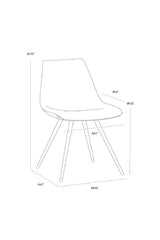 Fabric Shell Dining Chair by Splendido Lipa, alternate view 18
