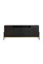 Black Wooden 2-Drawer Sideboard by Splendido Weldrick