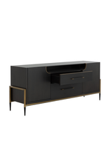 Black Wooden 2-Drawer Sideboard by Splendido Weldrick, alternate view 4