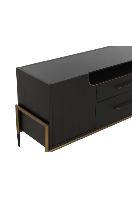 Black Wooden 2-Drawer Sideboard by Splendido Weldrick, alternate view 7
