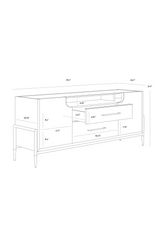Black Wooden 2-Drawer Sideboard by Splendido Weldrick, alternate view 8