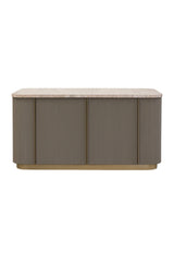 Marble Top & Wood Base Kitchen Island by Splendido Cataldi Dining Table