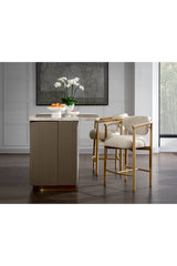 Marble Top & Wood Base Kitchen Island by Splendido Cataldi Dining Table, alternate view 10