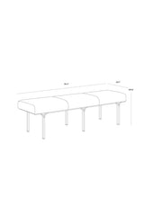 Slim Frame Upholstered Bench by Splendido Nuvella, alternate view 12