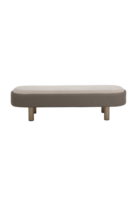 Taupe Modern Bench by Splendido Odella