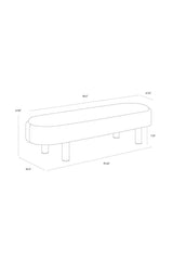 Taupe Modern Bench by Splendido Odella, alternate view 6