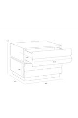 Tiered 2-Drawer Nightstand by Splendido Subira, alternate view 7