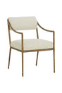 Cream Linen Dining Armchair by Splendido Leticia Dining Chair