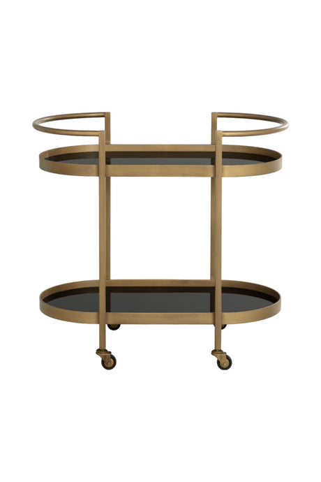 Antique Brass Bar Cart by Splendido Bartlett Trolley