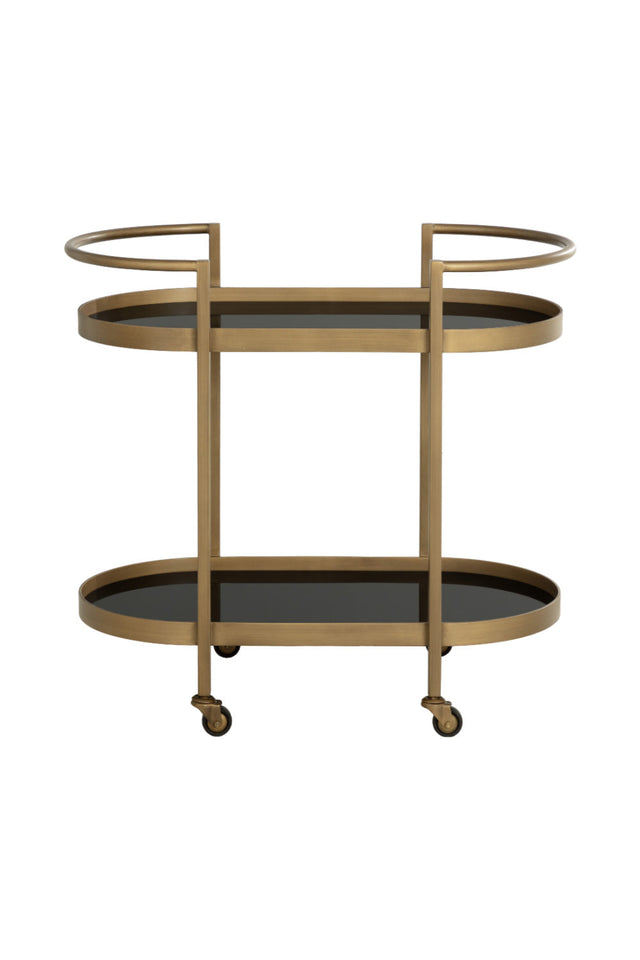 Antique Brass Bar Cart by Splendido Bartlett Trolley