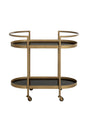Antique Brass Bar Cart by Splendido Bartlett Trolley
