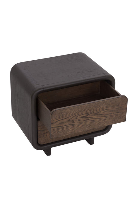2-Drawer Oak Nightstand by Splendido Koa, alternate view 5