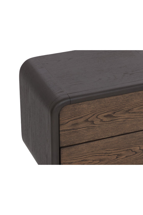 2-Drawer Oak Nightstand by Splendido Koa, alternate view 7