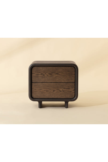 2-Drawer Oak Nightstand by Splendido Koa, alternate view 8
