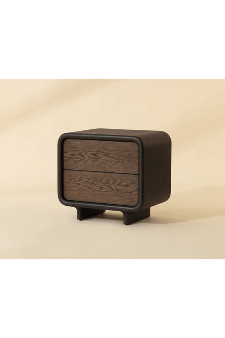 2-Drawer Oak Nightstand by Splendido Koa, alternate view 9