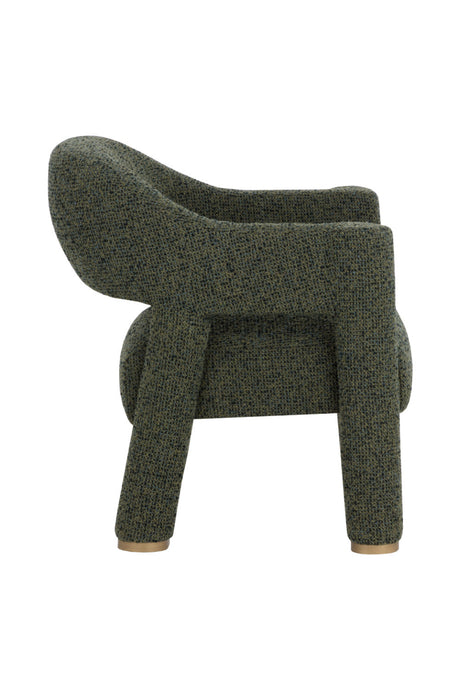 Green Cutout-Back Lounge Chair by Splendido Prisca Accent Chair, alternate view 4