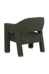 Green Cutout-Back Lounge Chair by Splendido Prisca Accent Chair, alternate view 5
