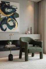 Green Cutout-Back Lounge Chair by Splendido Prisca Accent Chair, alternate view 2