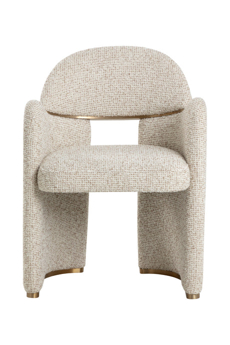 Modern Art Deco Dining Armchair by Splendido Snowden Dining Chair, alternate view 3