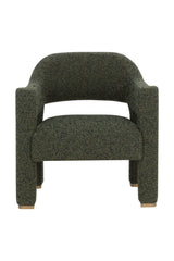 Green Cutout-Back Lounge Chair by Splendido Prisca Accent Chair, alternate view 3