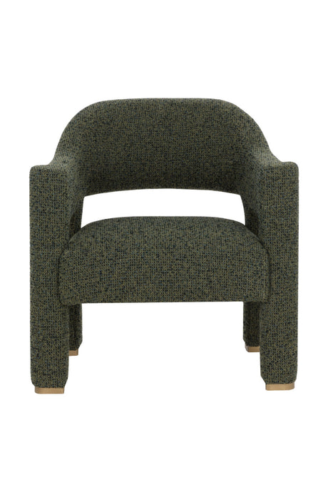 Green Cutout-Back Lounge Chair by Splendido Prisca Accent Chair, alternate view 3