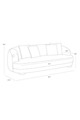 Minimalist Rounded-Back Sofa by Splendido Valentina, alternate view 10