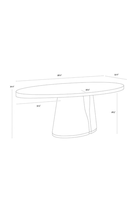 Dual Pedestal Wood Dining Table by Splendido Tasmin, alternate view 7