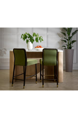 Contemporary Marble Kitchen Island w/ Open Shelving by Splendido Romilly Dining Table, alternate view 10