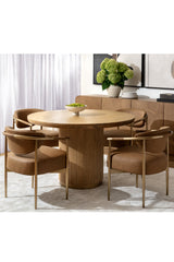 Oak Round Dining Table by Splendido Kalla, alternate view 6