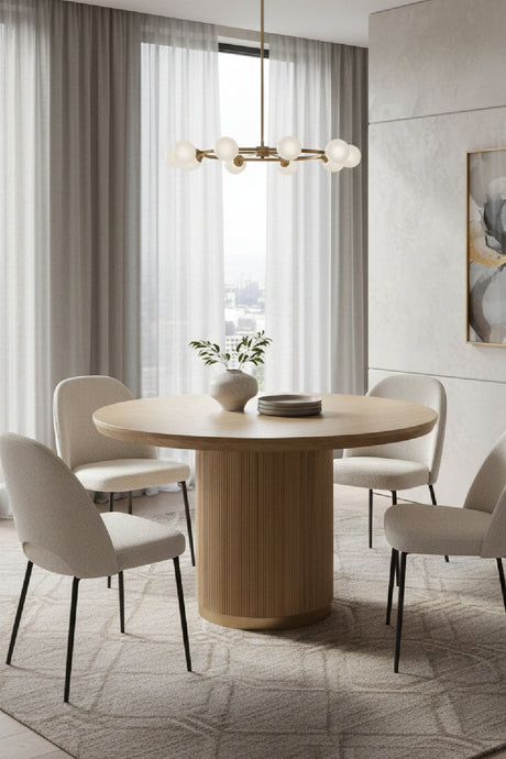 Oak Round Dining Table by Splendido Kalla, alternate view 2