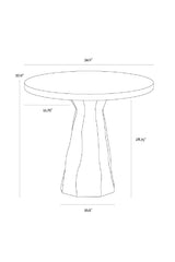 Natural Indoor/Outdoor Travertine Look Bistro Table by Splendido Kliff Outdoor Dining Table, alternate view 9