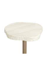 Travertine Look Indoor/Outdoor Bistro Table by Splendido Delmont Outdoor Side Table, alternate view 4