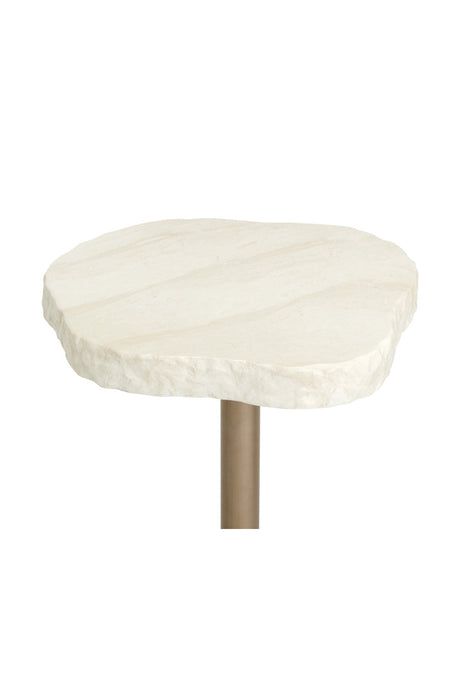 Travertine Look Indoor/Outdoor Bistro Table by Splendido Delmont Outdoor Side Table, alternate view 4