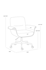 Leather Look Arm Office Chair by Splendido Lomax, alternate view 10