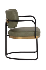Cantilevered Leather Look Dining Chair by Splendido Jalen, alternate view 3