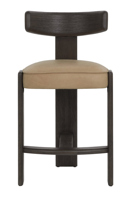 Oak T-Shaped Back Counter Stool by Splendido Horton